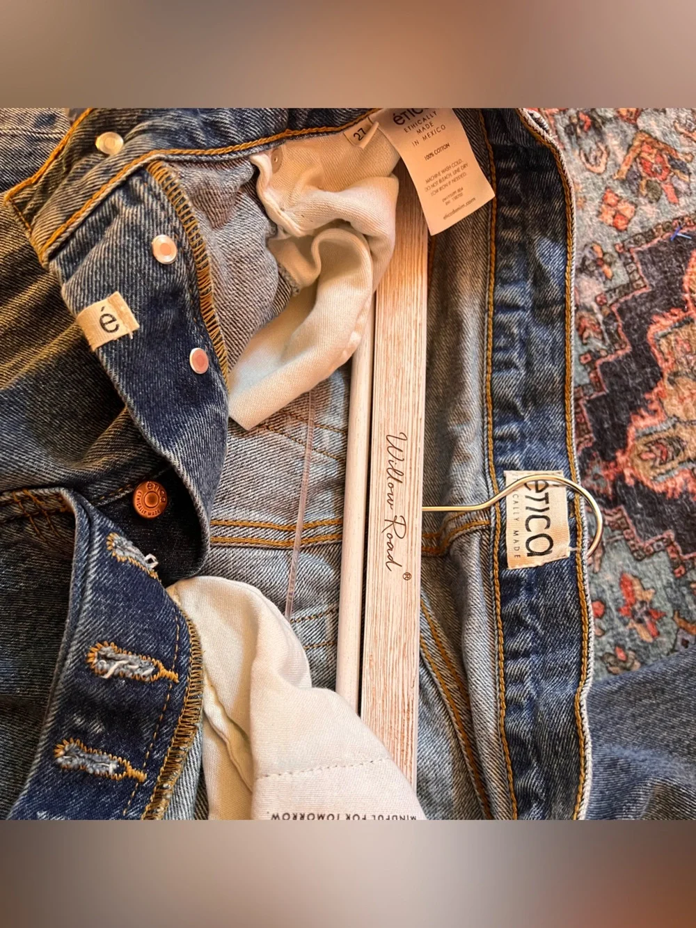 Etica leia $238 Classic High-Rise Blue Denim Jeans mother agolde cos ruti 27 ayr